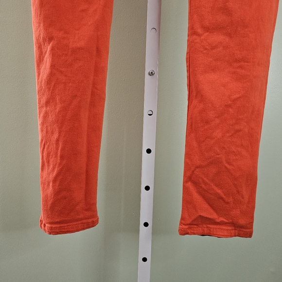 Fossil Skinny Jeans Bright Orange Size 28 Mid Rise - Picture 5 of 10